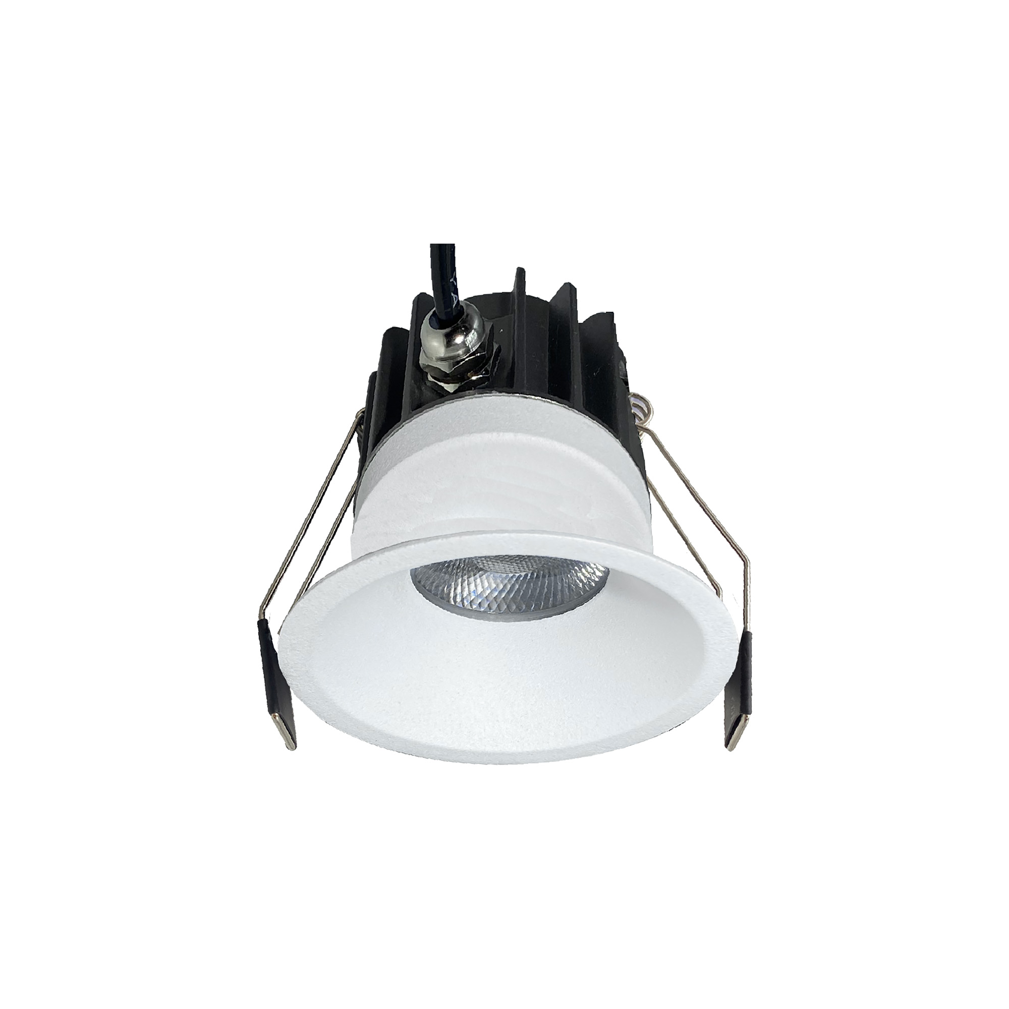 M8766  Rombok Downlight 12W LED; Dimmable CCT LED; Cut Out: 75mm; 1080lm; 36° Deg; IP65 DRIVER INC.; White
